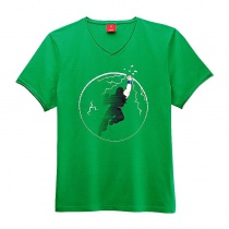 优质精准服装T恤数码绿色印花设计系列