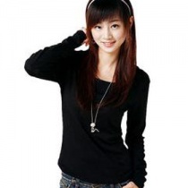 韩版女装圆领羊绒衫