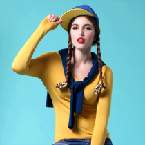 贝格琪原创品牌2013秋女针织套头打底衫纯色圆领百搭长袖毛衣T恤
